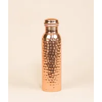 Бутылка для воды из кованой меди, 950 мл, Иша Лайф; Hammered Copper Water Bottle, 950 ml, Isha Life